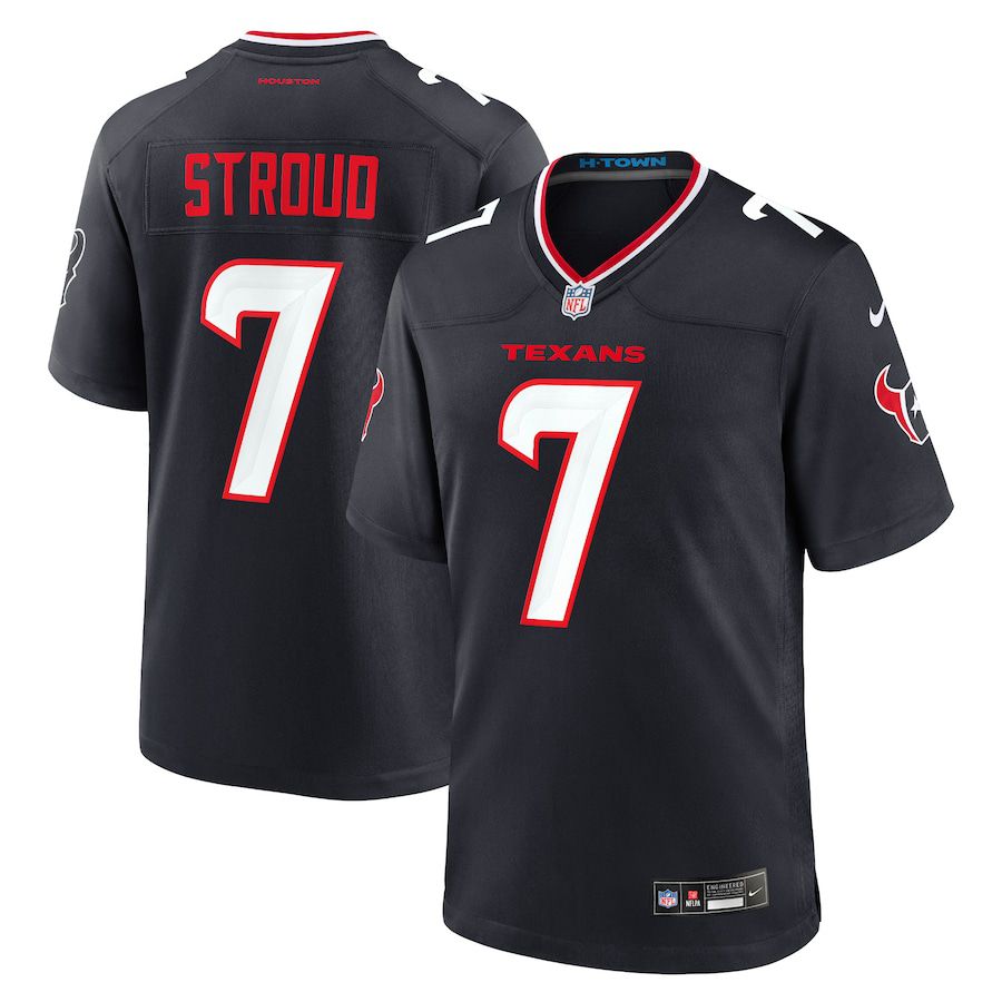 Men Houston Texans 7 C.J. Stroud Nike Navy Game NFL Jersey